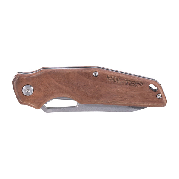 Coltello a una mano in legno con lama in acciaio