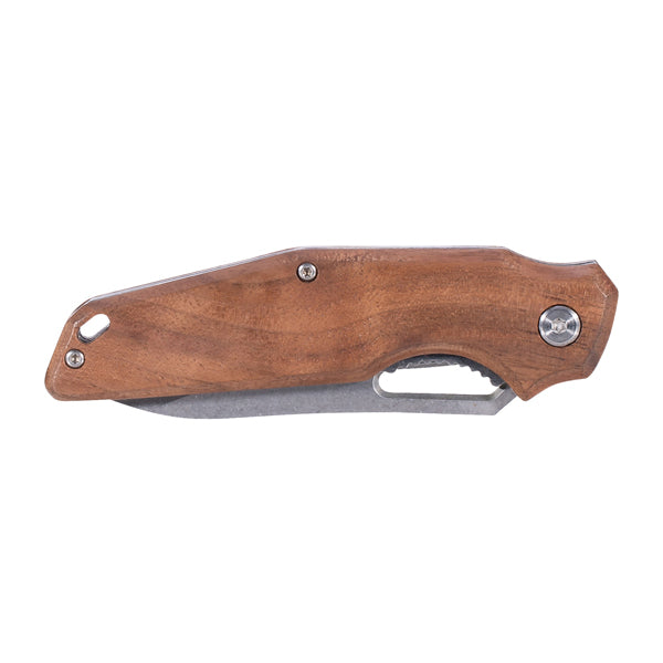 Coltello a una mano in legno con lama in acciaio