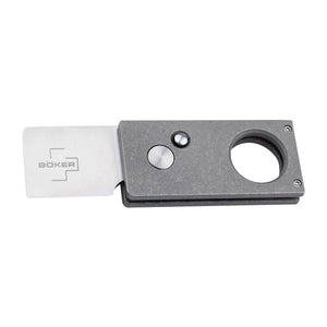 Böker Plus Pocket Knife Cigar Cutter silver