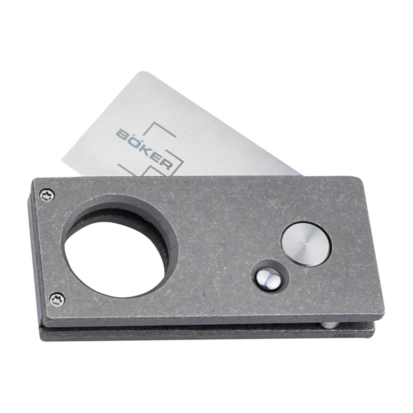 Böker Plus Pocket Knife Cigar Cutter silver