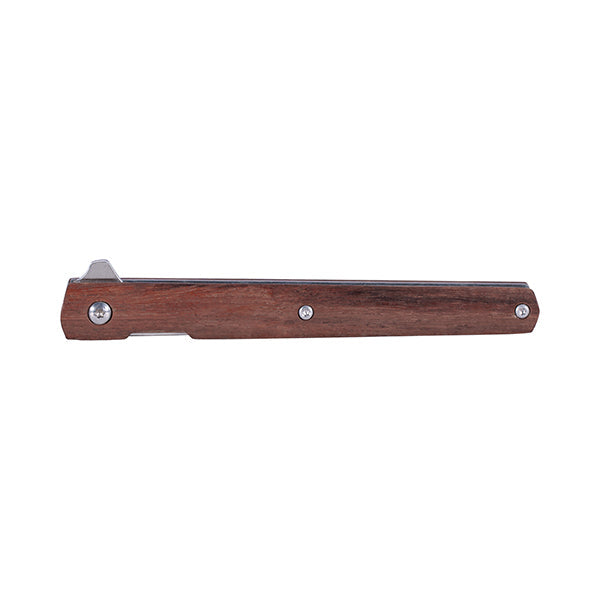 Coltello pieghevole sottile con manico in legno