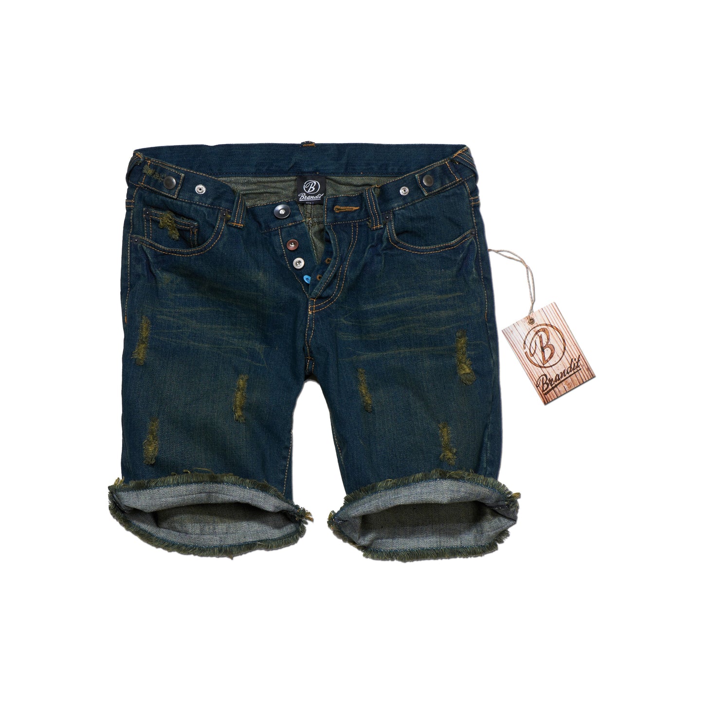 Pantaloncini da bambina in denim blu scuro