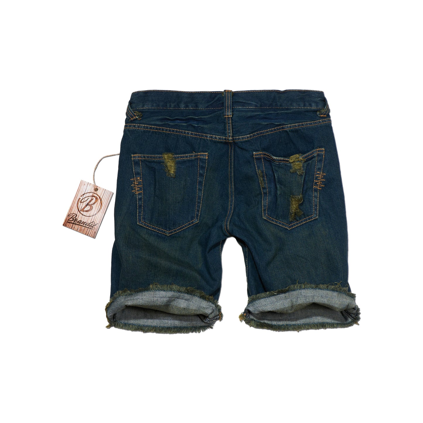 Pantaloncini da bambina in denim blu scuro