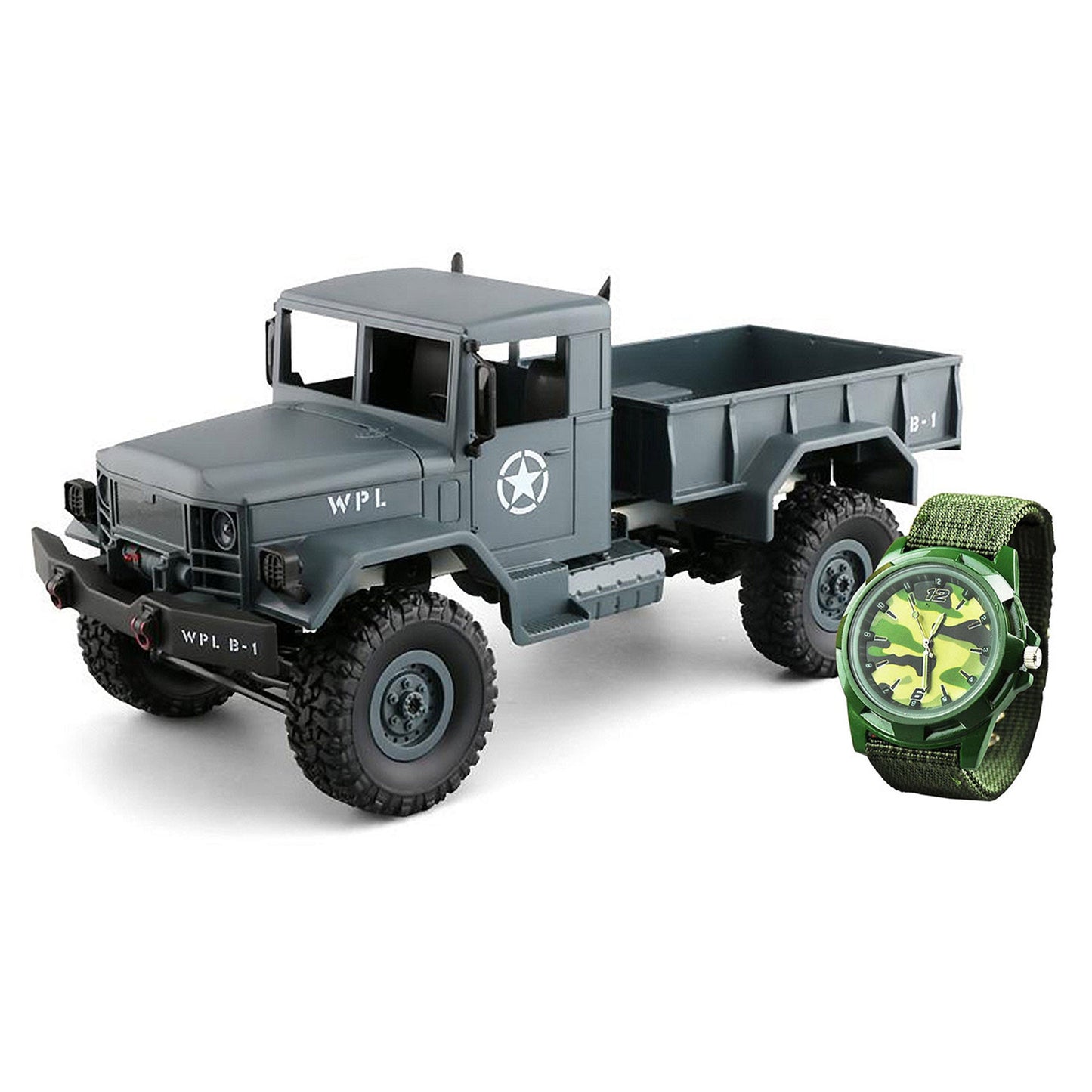 Camión militar RC US 4x4 gris