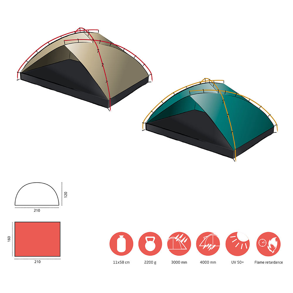 Tenda Tonto Beach 3 erba blu