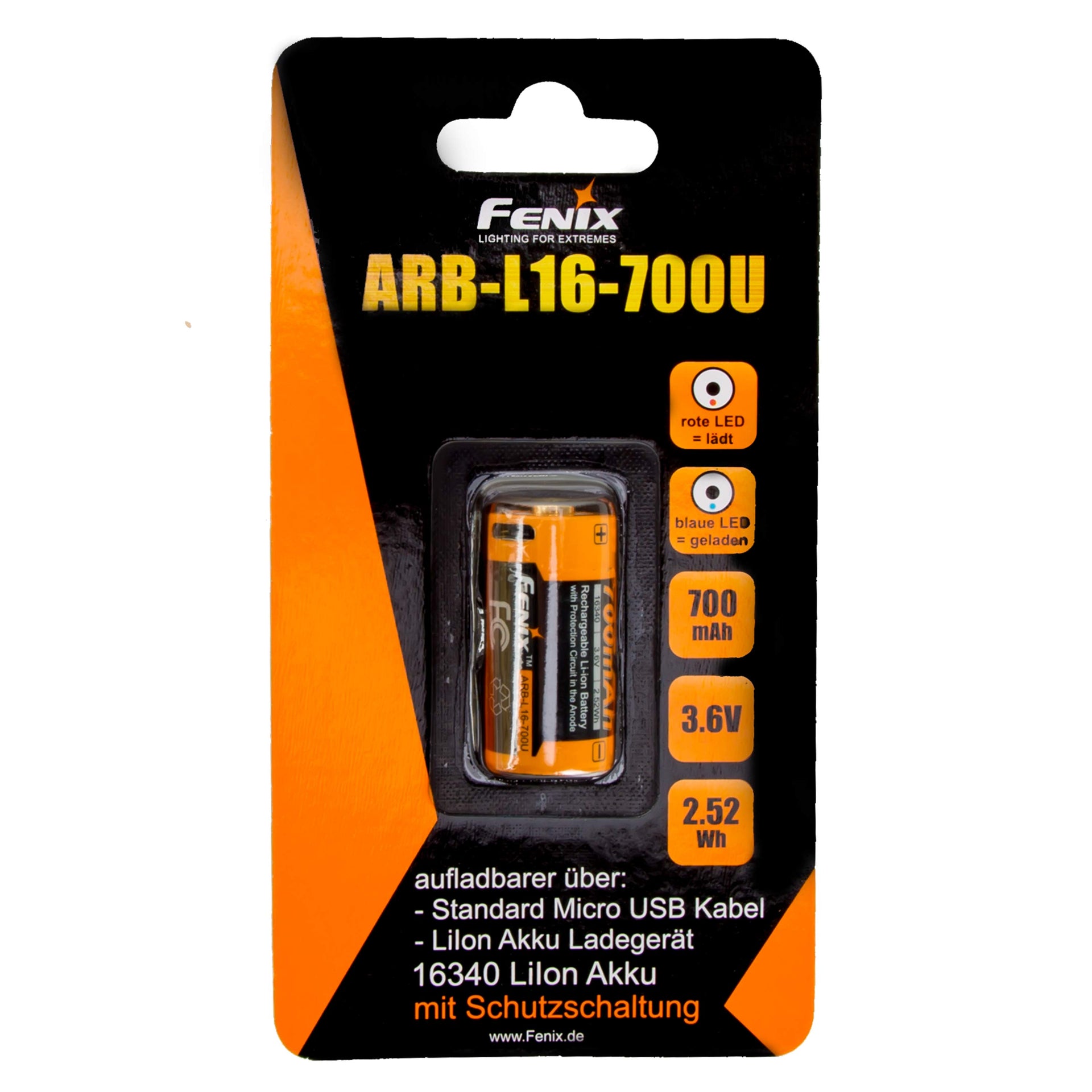 Li-Ion Battery 16340 ARB-L16-70
