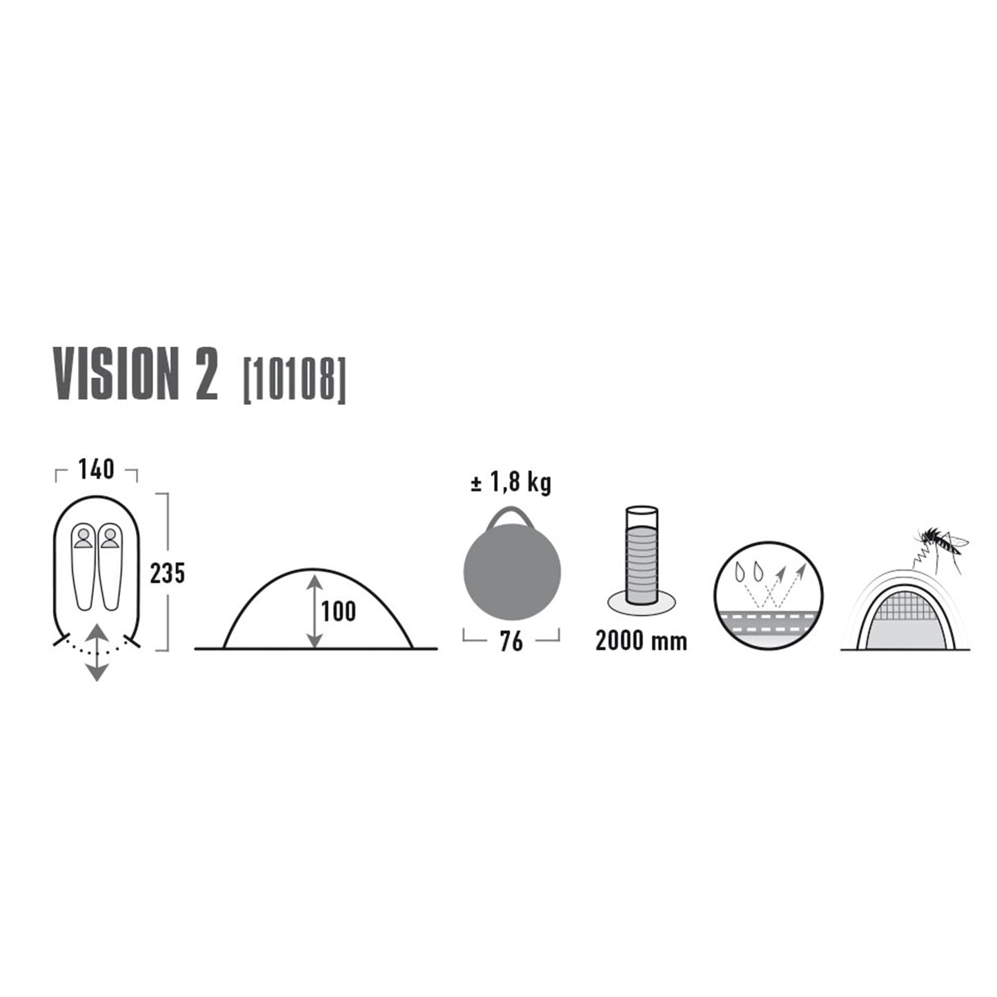 Popup Tent Vision 2 green phantom