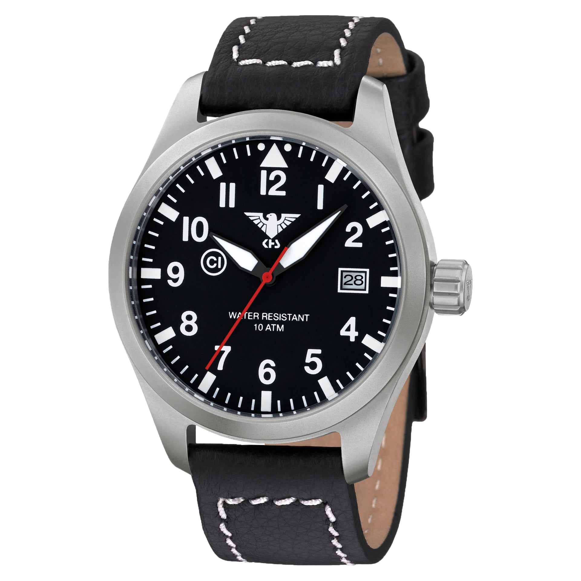 Watch Airleader Steel with Buffalo Leather Band