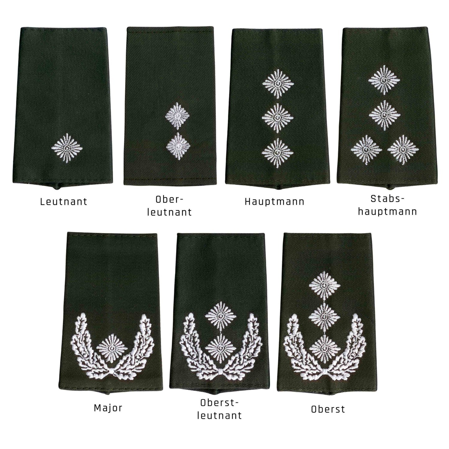 German Rank Insignia Cloth /white