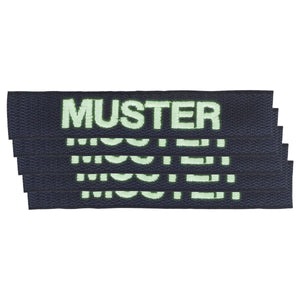 Name tapes 5 pack, navy blue, phosphorescent