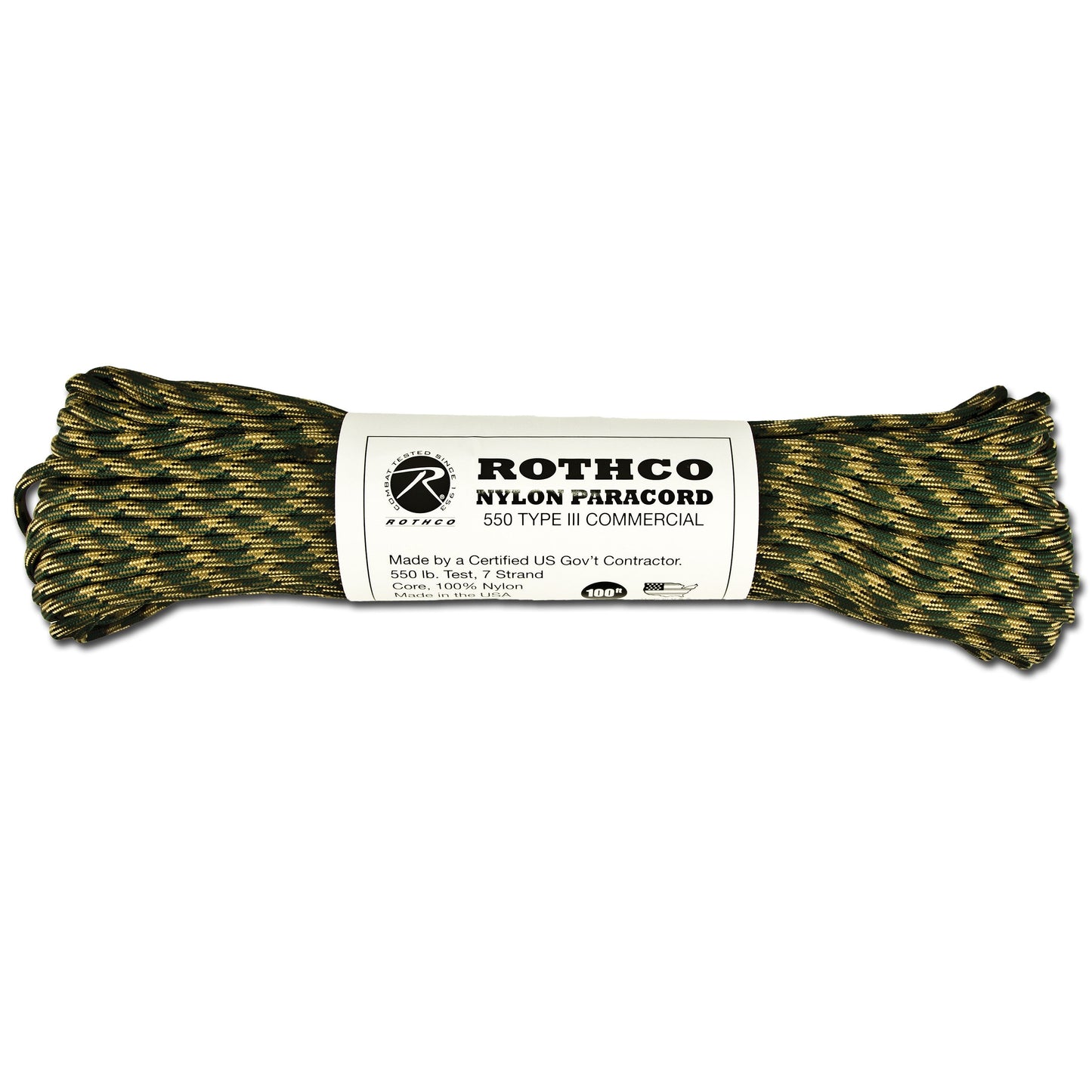 parachute line 550 lb camo 100 ft,