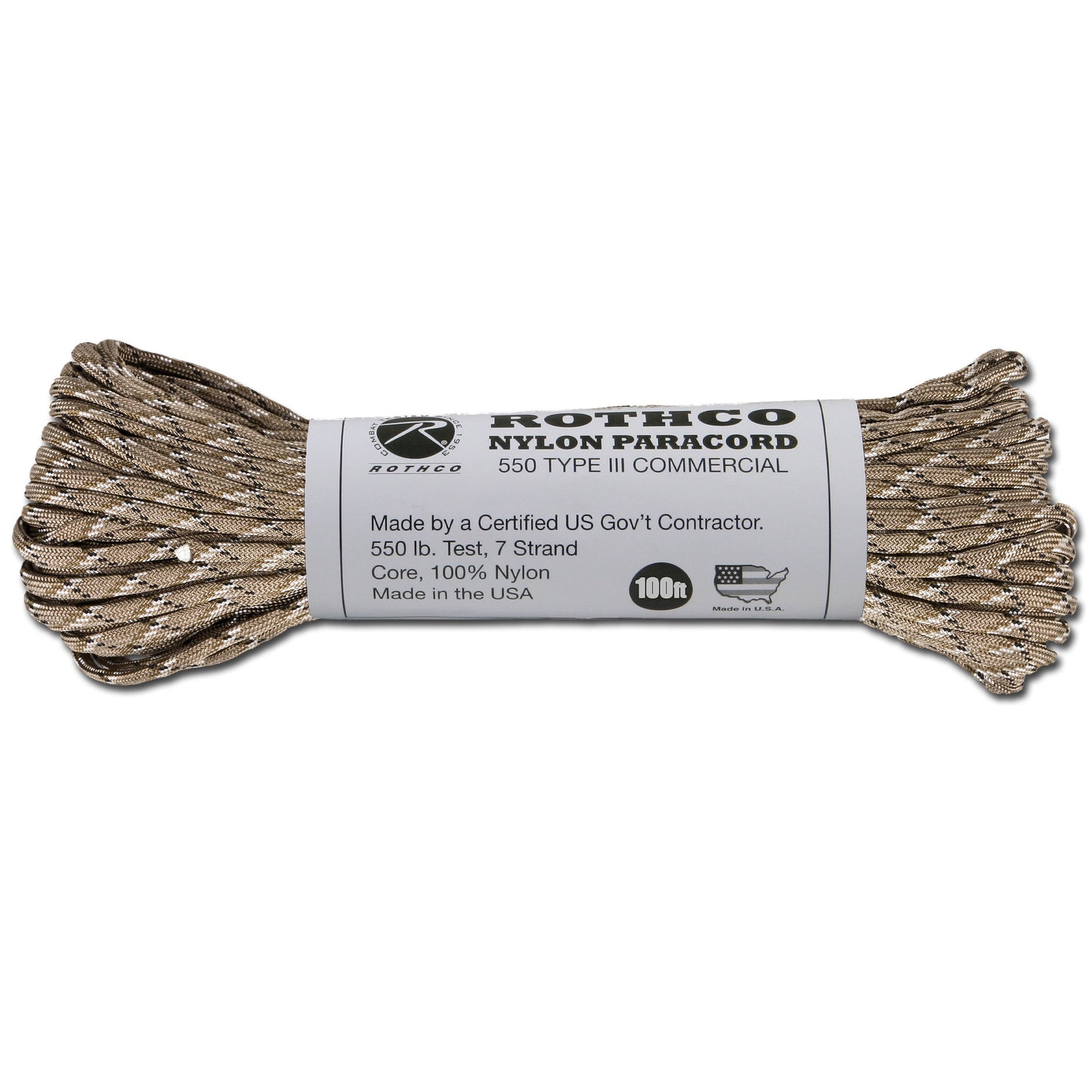 parachute line 550 lb camo 100 ft,