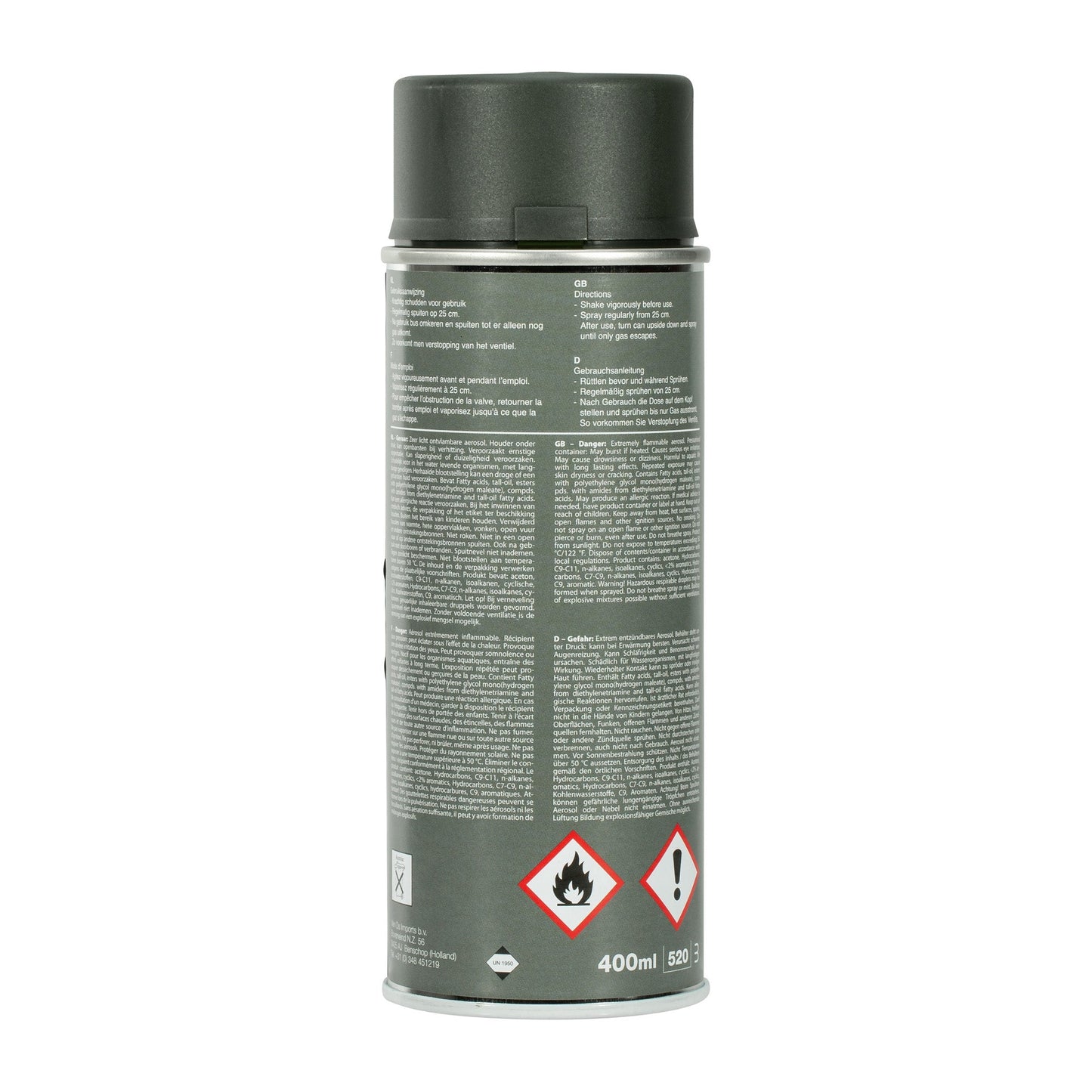 Pintura en aerosol Army 400 ml, gris campo