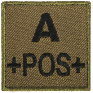 Blood Group Patch A Pos. green