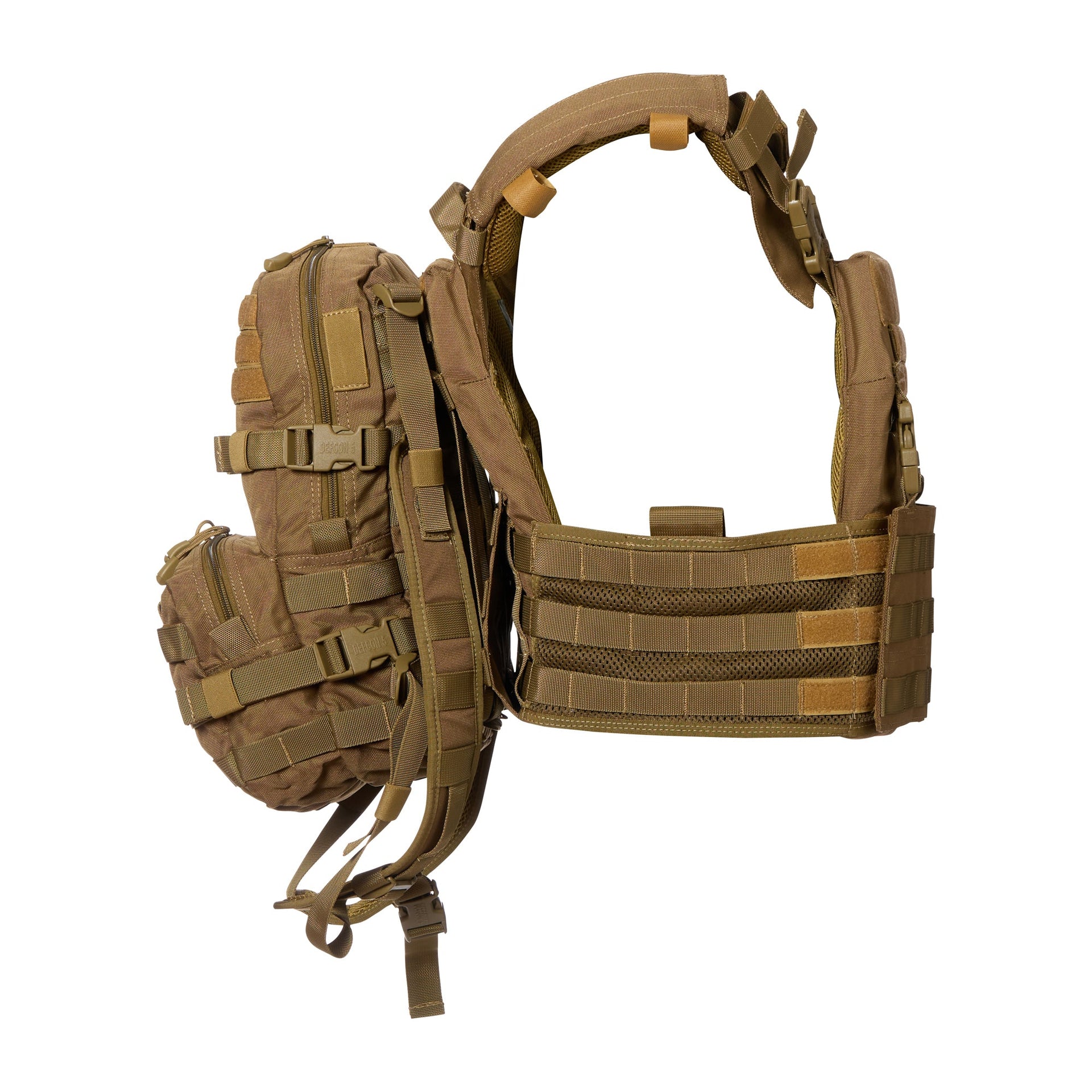 Tactical Plate Carrier + Backpack  tan