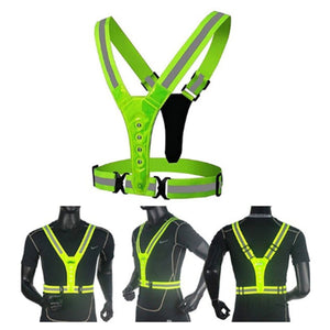 Warning Vest LED Light Reflect neon yellow