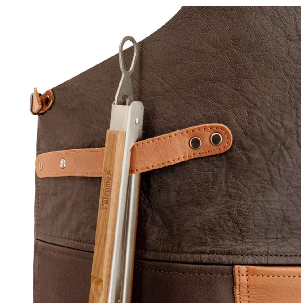 BBQ Apron Buffalo Leather Crossed Back Strap