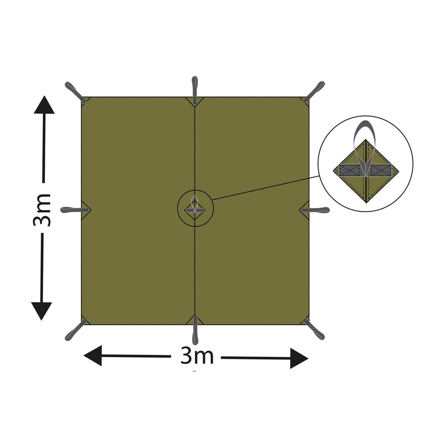 Multi-Purpose Tarp Extreme 300 x 300 cm