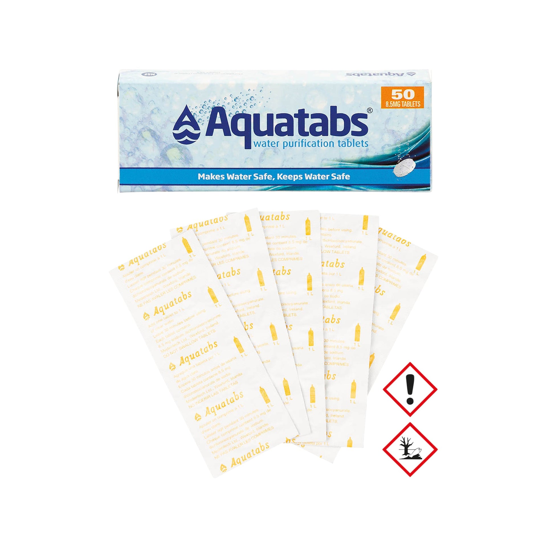 Medentech Comprimidos Purificadores de Agua Aquatabs 50 Comprimidos