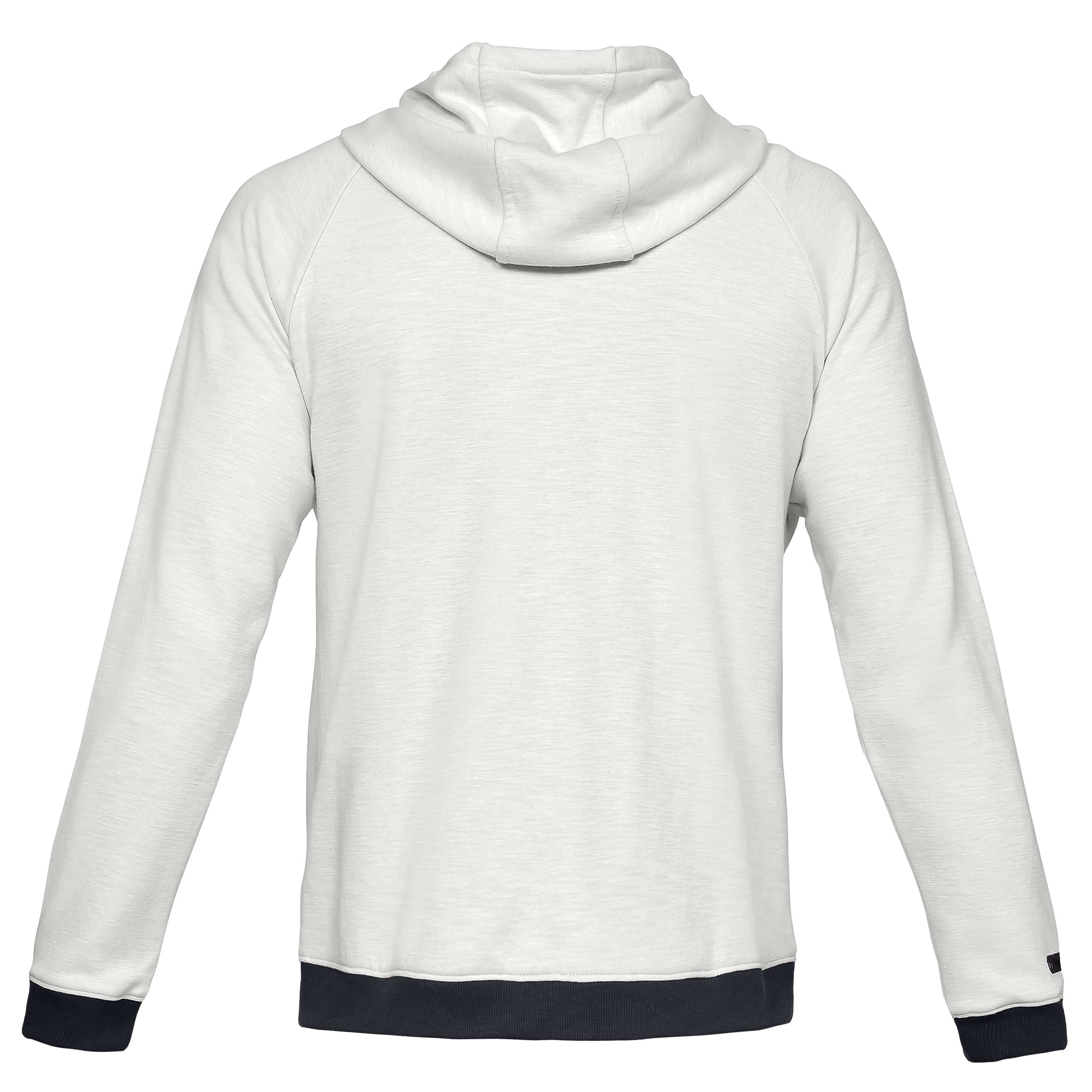 white knitted hoodie