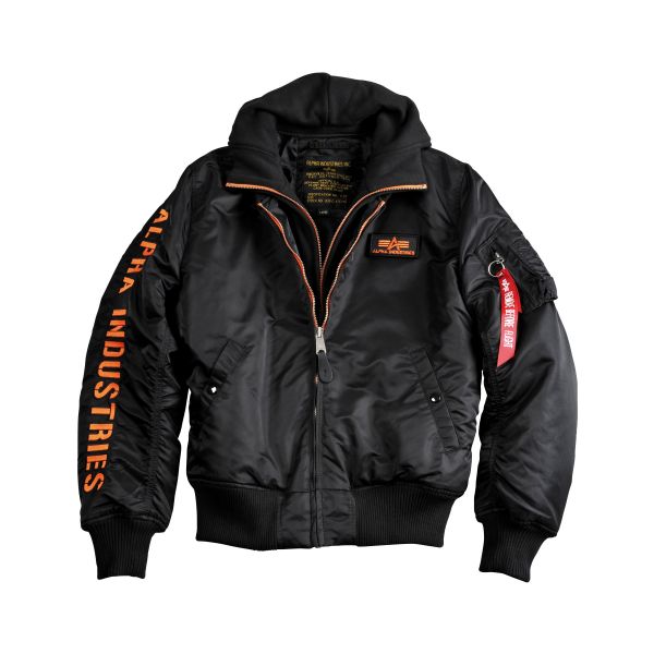 Alpha Industries Flight Jacket MA-1 D-TEC black/orange | D-TEC Alpha | Men MA-1 Flight | Industries SE SE Jacket black/orange | Jackets | Jackets Clothing