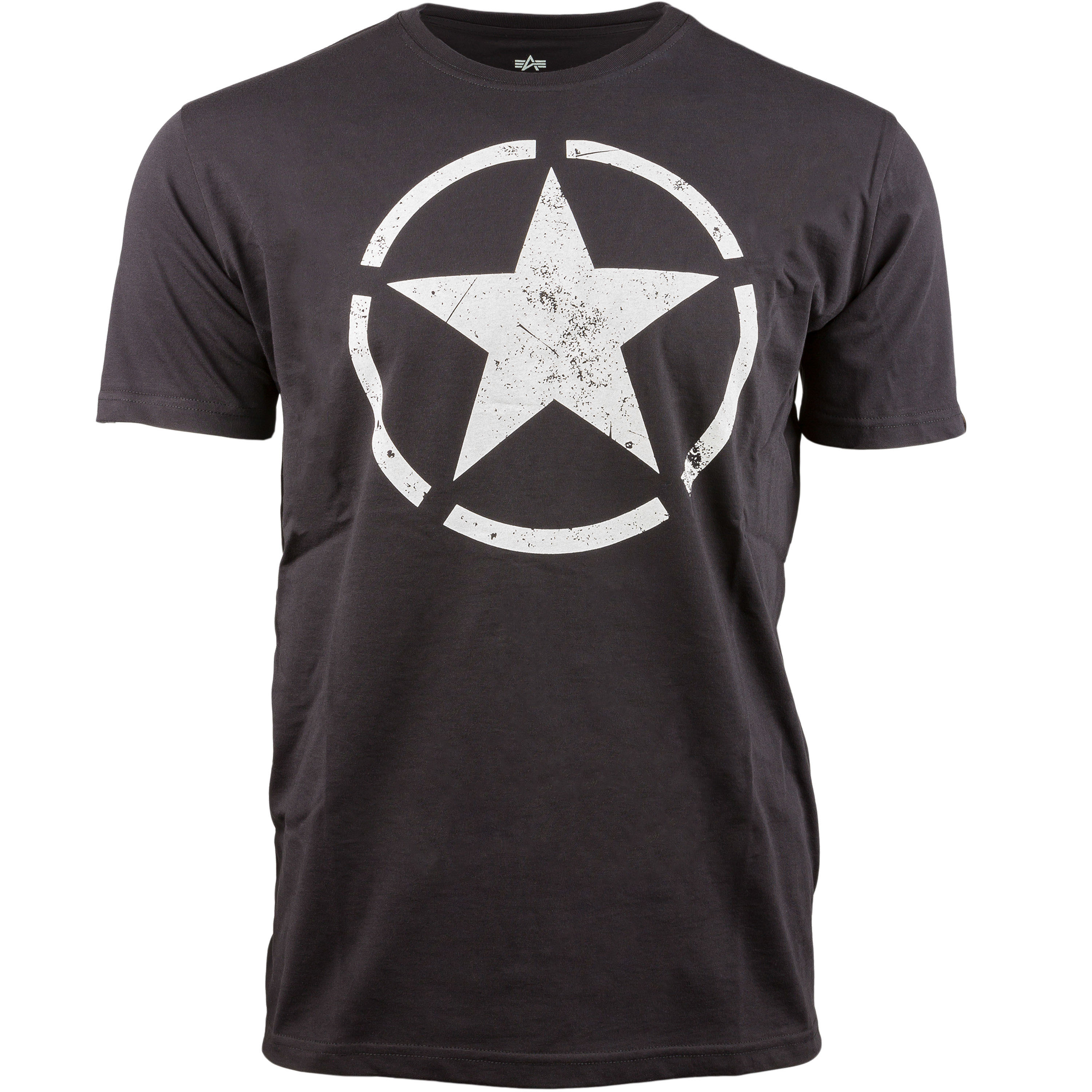 Clothing Star | Shirts Industries black | black Alpha Industries | T-Shirt Star Men T-Shirt | | Shirts Alpha