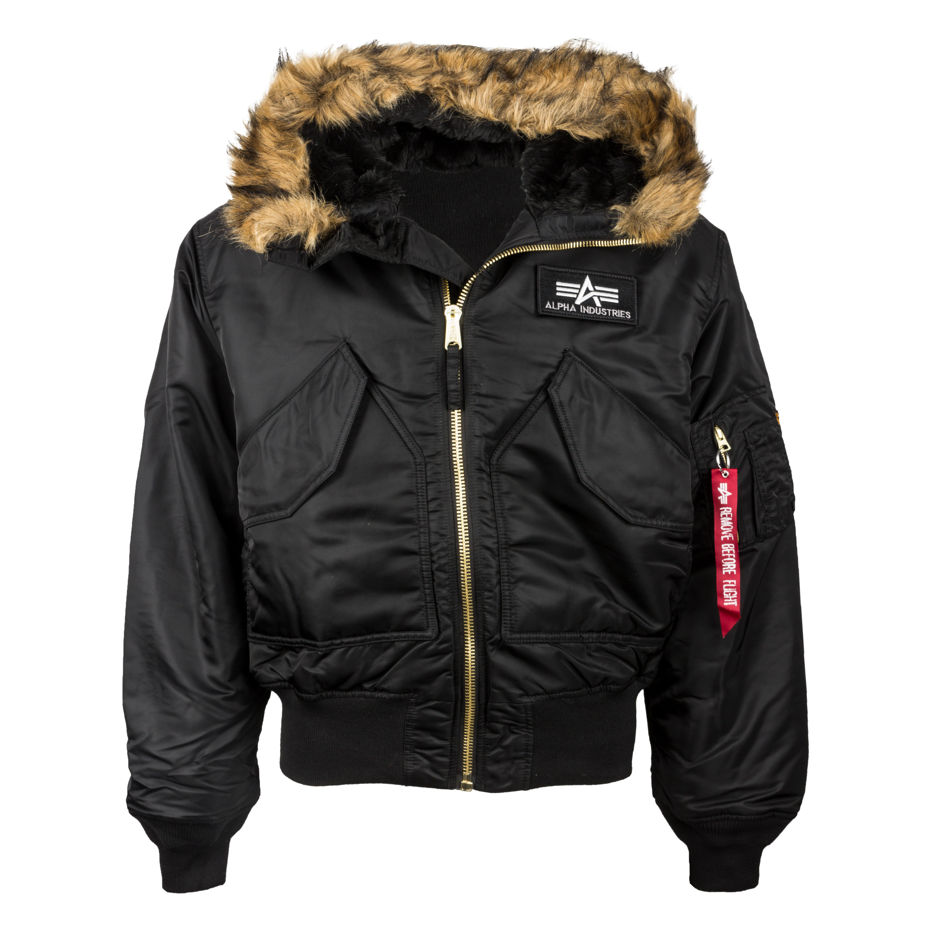 Purchase the Alpha Industries Flight Jacket 45 P Hooded black by