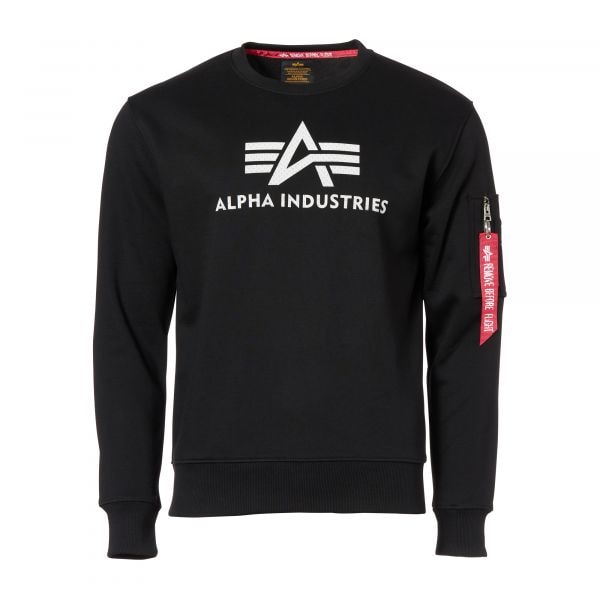 Purchase the Alpha Industries black 3D II Logo Sweater Pullover