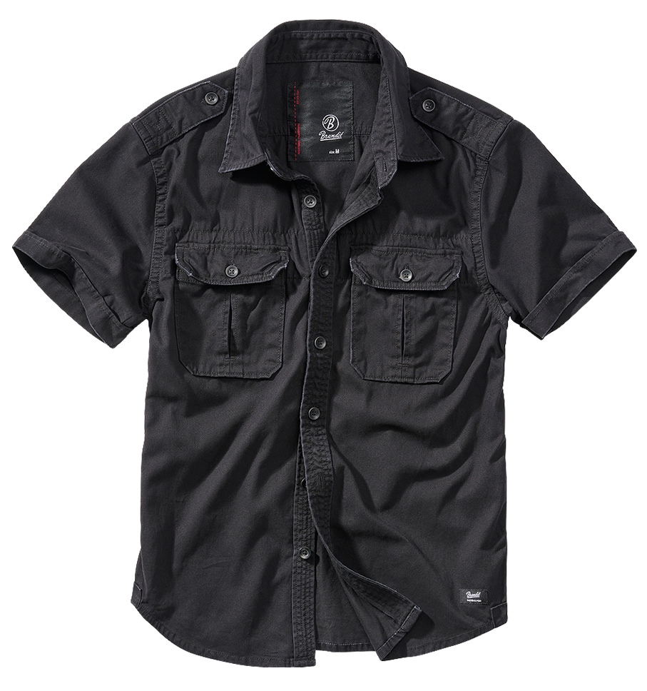 Purchase the Brandit Vintage Short Sleeve Shirt black by ASMC
