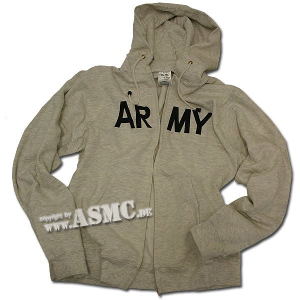 Purchase the Mil-Tec Zip-hood Sweatshirt Army gray by ASMC