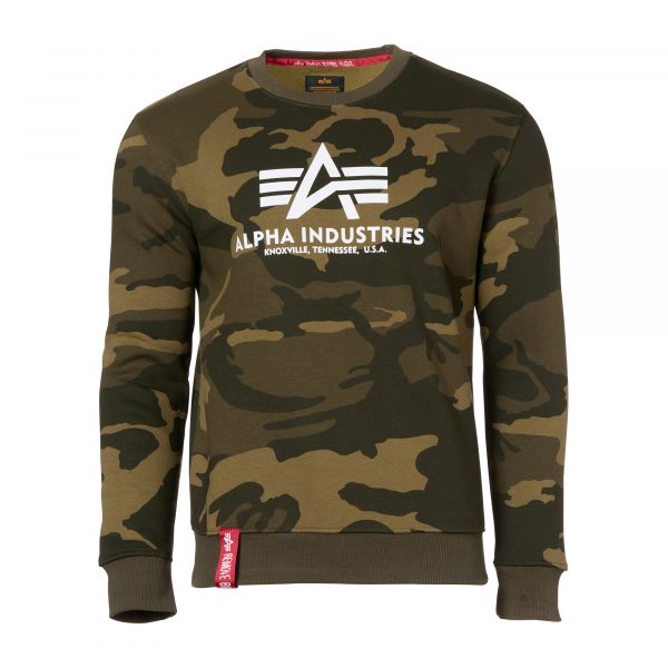 Purchase the Alpha Industries Camo Pullover olive Sweater Basic