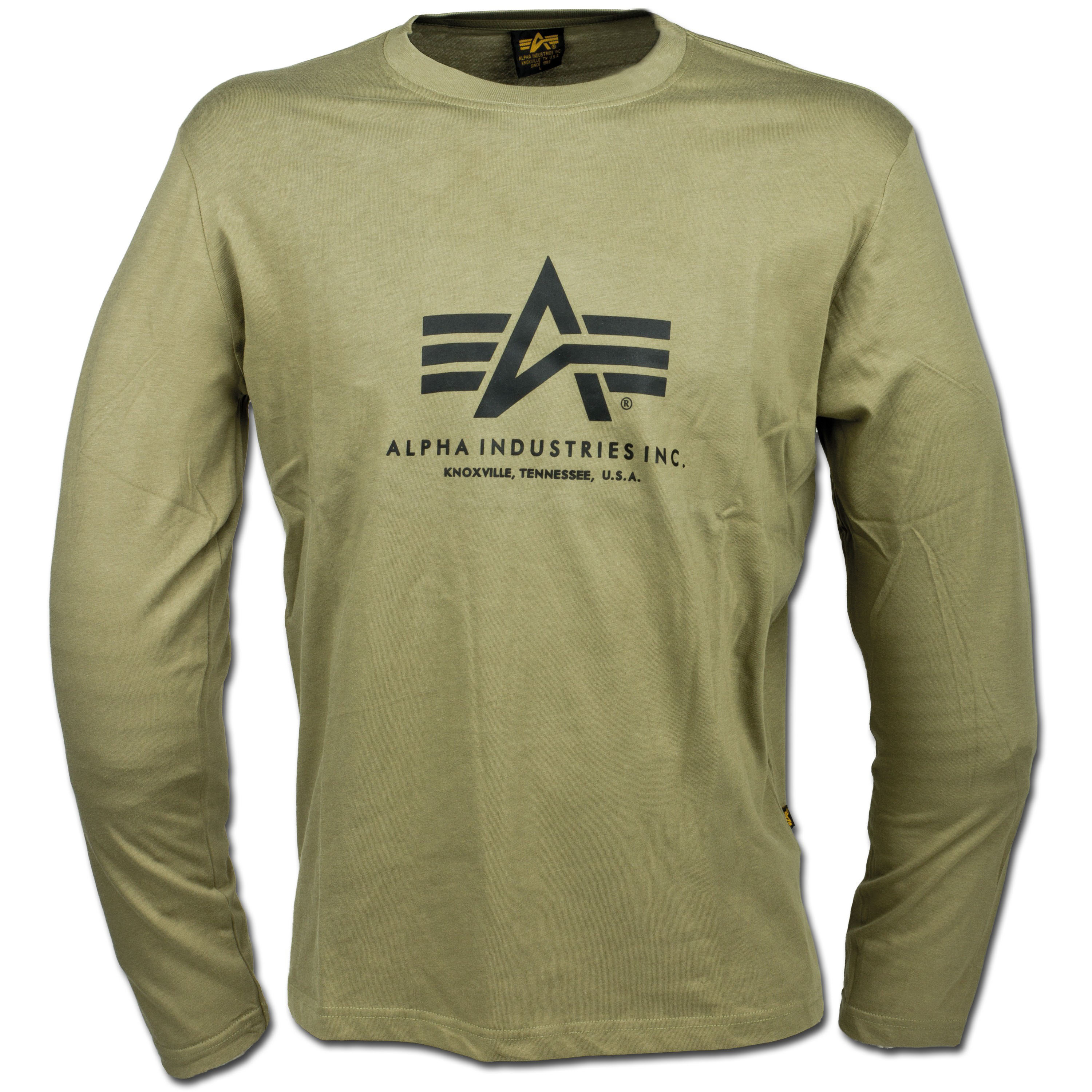 T-Shirt Alpha Industries Long Arm T-Shirt Shirts olive Alpha | Men | Clothing | | Industries Arm | olive Long Shirts