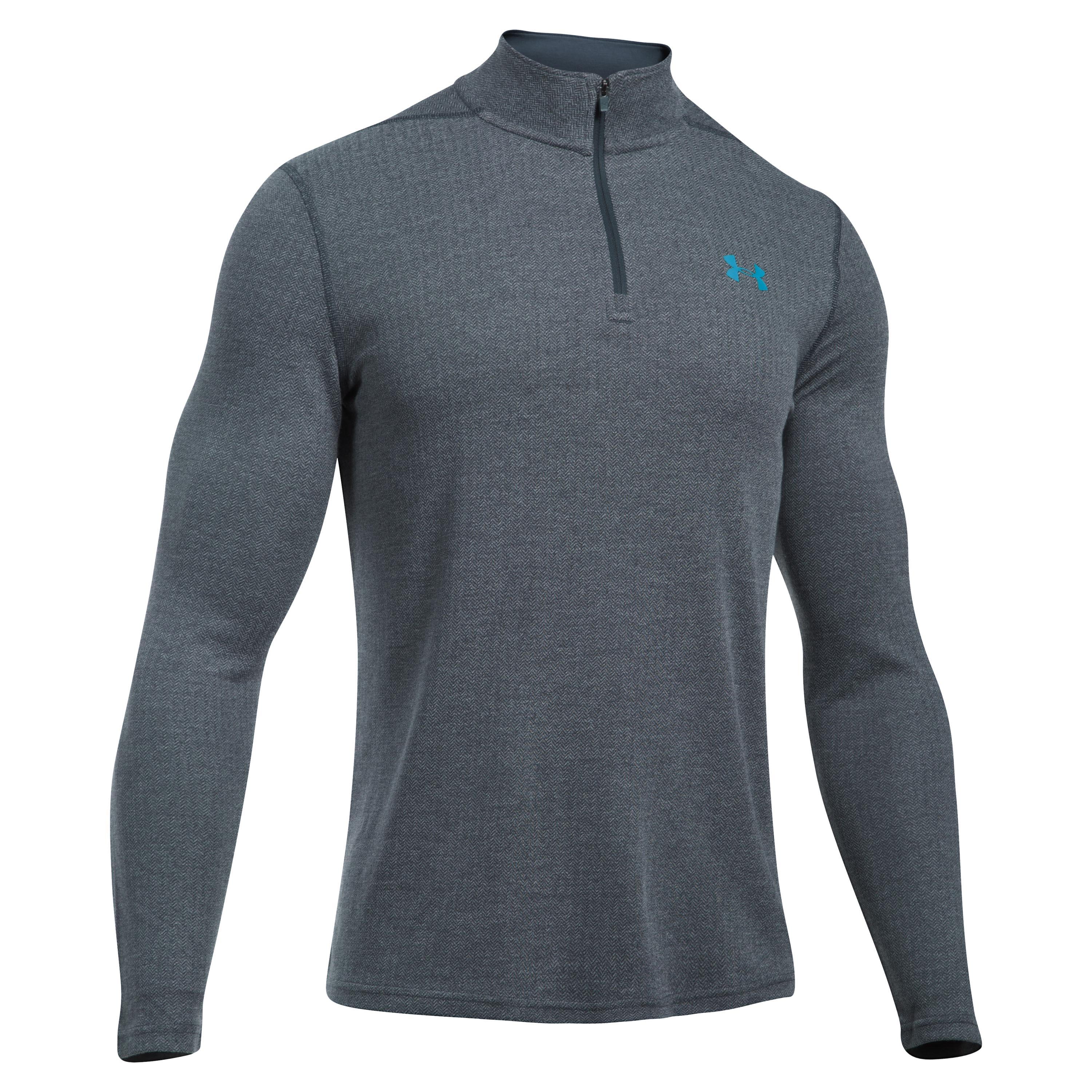 Fitness Shirt Threadborne 1/4 Zip gray/blue