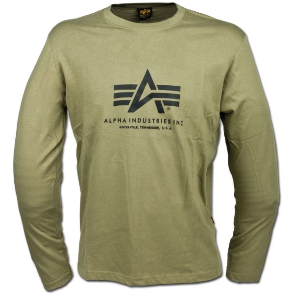 Long T-Shirt Shirts Industries Industries T-Shirt olive | Men Shirts Alpha | | Long | Alpha | Arm olive Arm Clothing