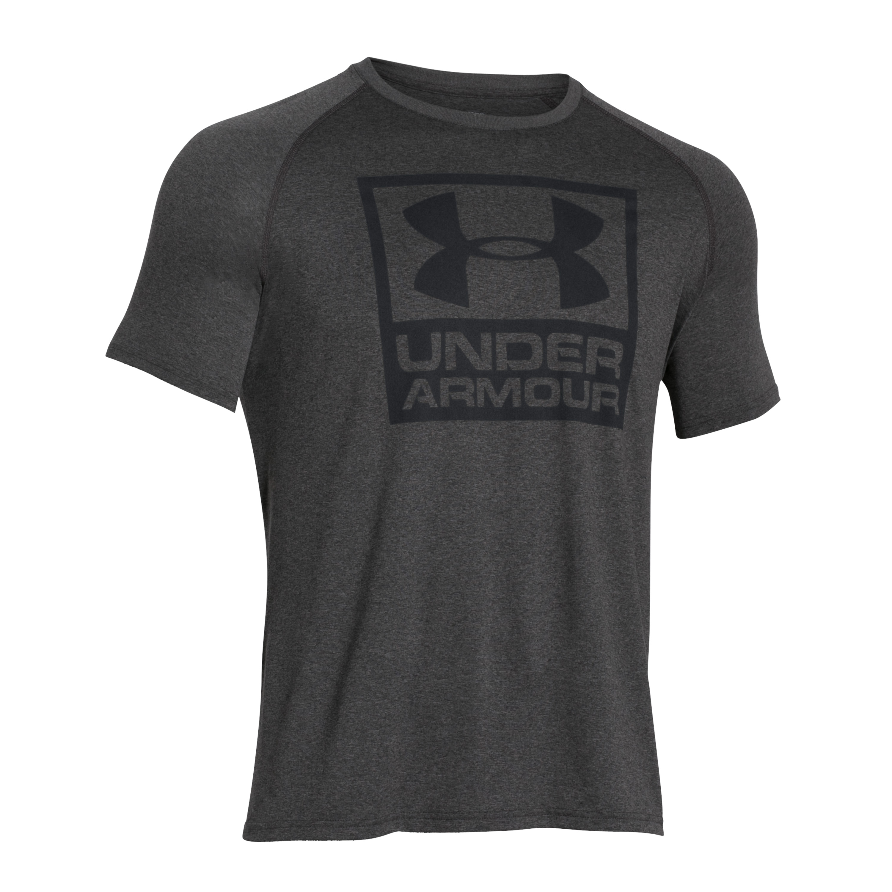 Under Armour T-Shirt Tech Boxed Logo heather gray | Under Armour T ...