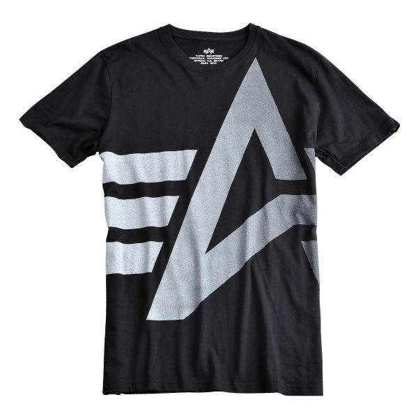 T-Shirt Big Industries Shirts Alpha Logo T-Shirt Men | | Logo | | Shirts black Big Clothing Alpha Industries black |