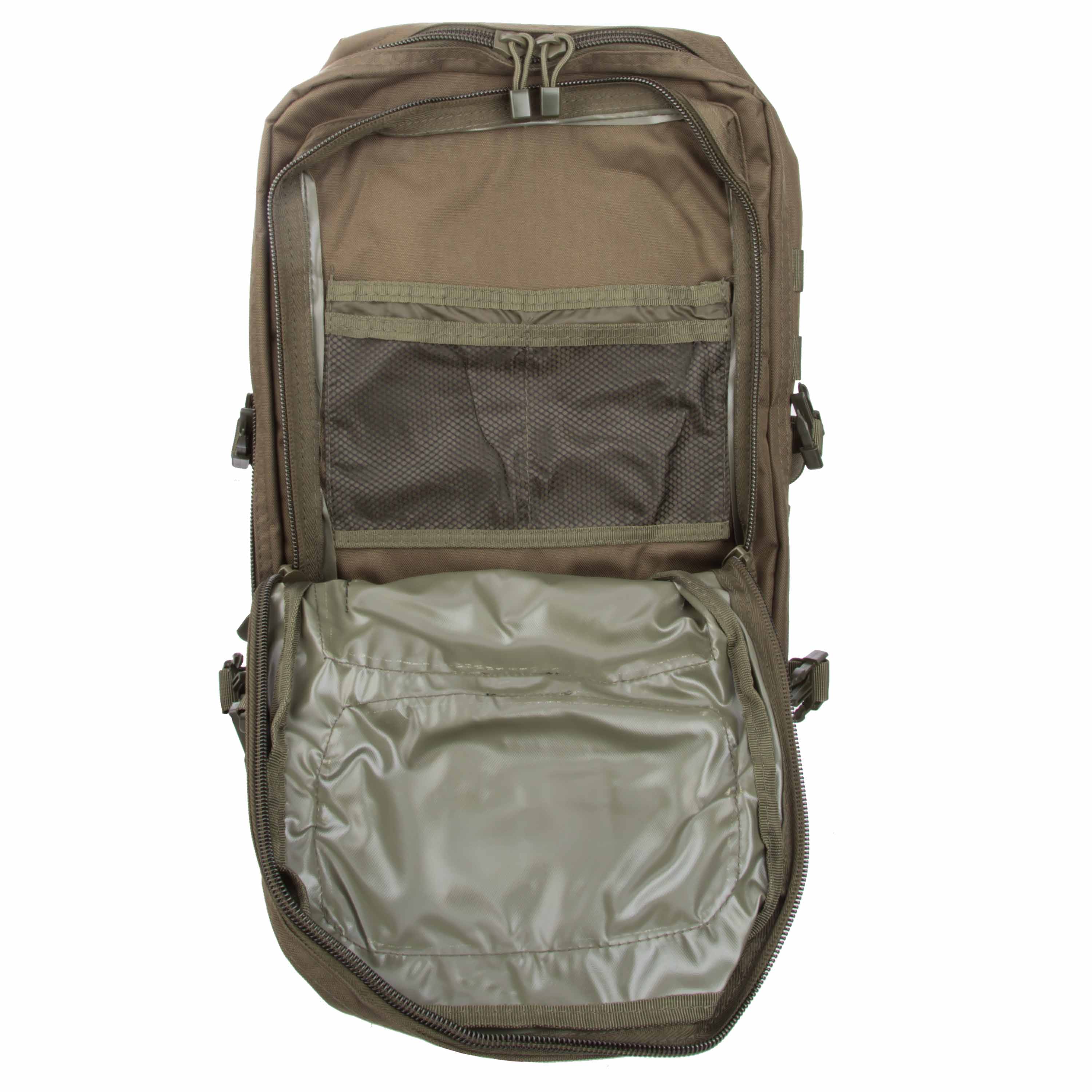 Backpack Mil-tec Assault SM olive green, 20L Backpack Mil-tec Assault SM  olive green, 20L [03-0450271] :  - Fishing, backpack,  outdoors, flashlight, tents, wobblers, knives, axes, saw, machete, rapala,  storm