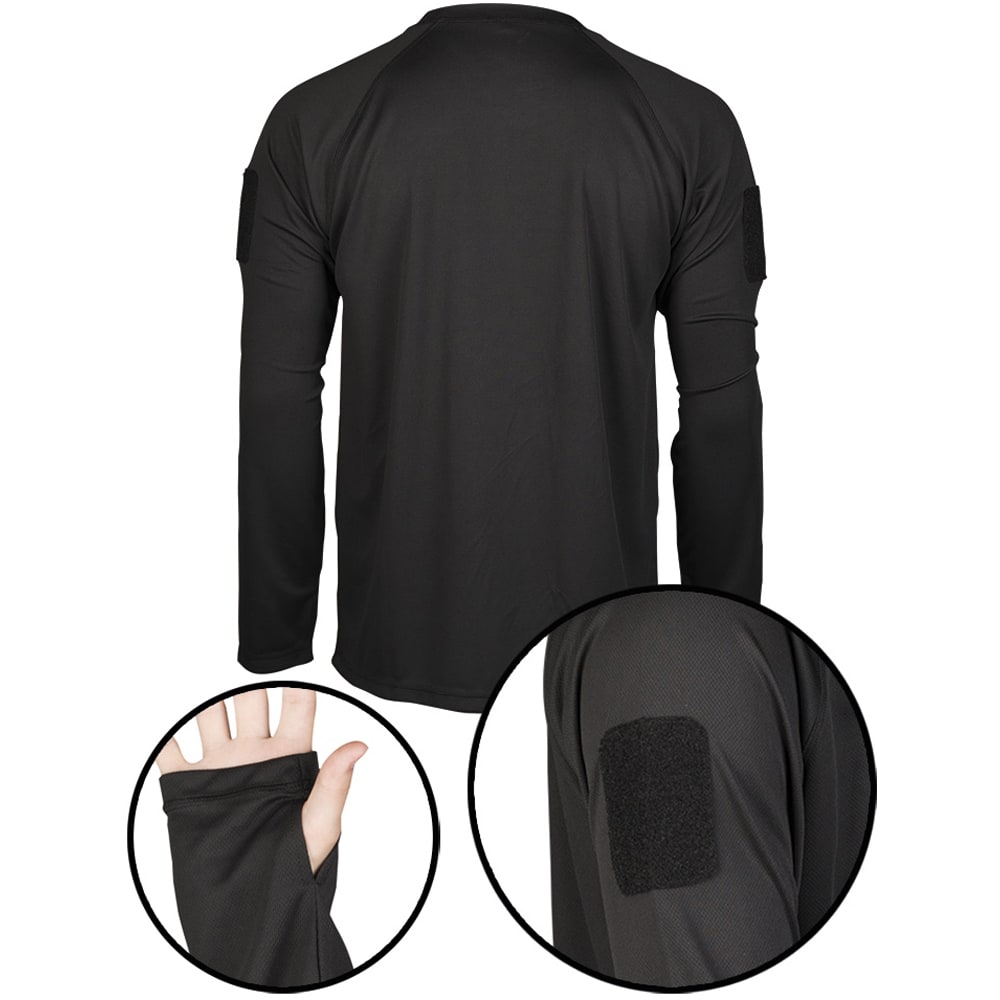 | Mil-Tec Shirt black | Arm | Tactical black Long Tactical | Quickdry | Clothing Men Shirts Shirt Shirts Long Arm Mil-Tec Quickdry