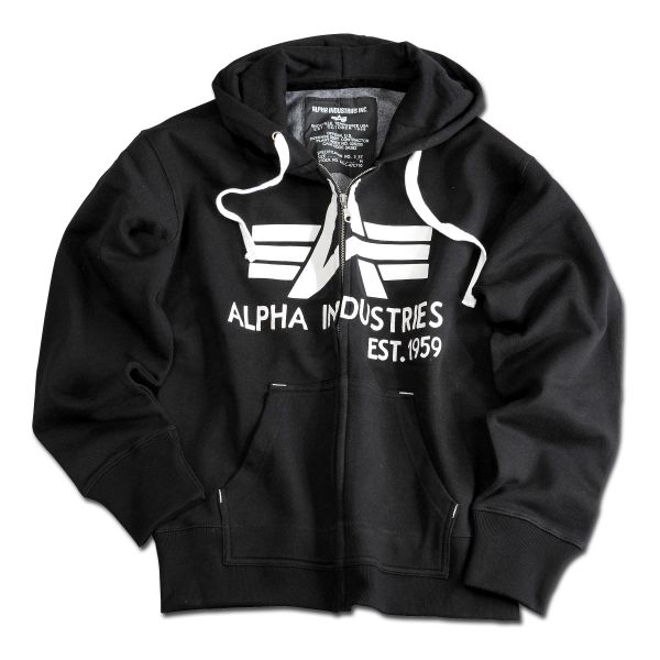 Alpha Industries Sweatshirt Big A Zip Hoody black | Alpha Industries  Sweatshirt Big A Zip Hoody black | Hooded Sweatshirts | Sweaters | Men |  Clothing