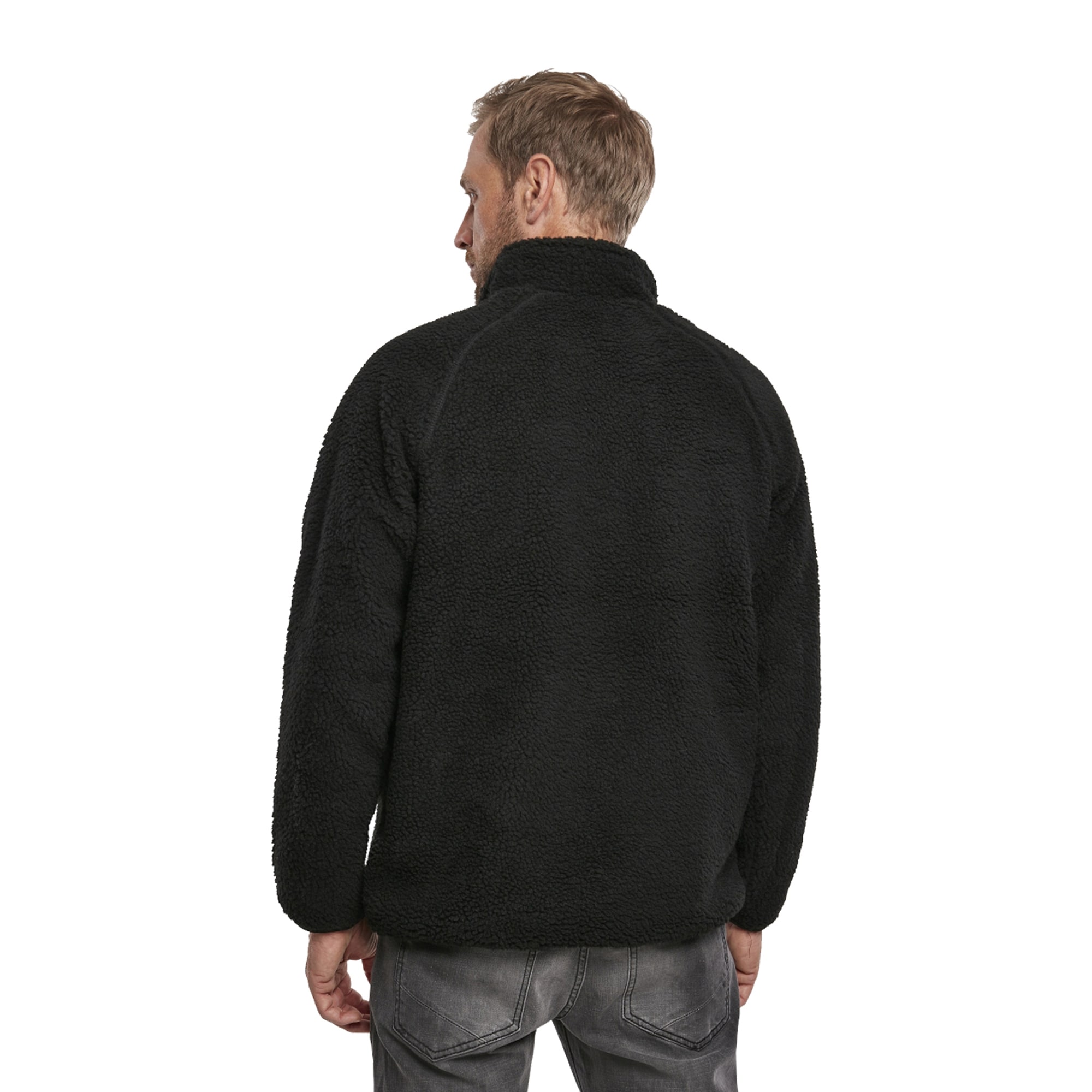 Brandit Troyer Teddy Fleece | Clothing black | Fleece | | black | Troyer Sweaters Men Sweatshirts Teddy Brandit